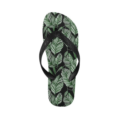 Palm Leaves Pattern Print Design PL09 Flip Flops-JorJune