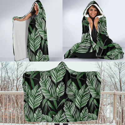 Palm Leaves Pattern Print Design PL09 Hooded Blanket-JORJUNE.COM