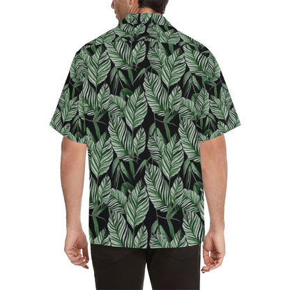Palm Leaves Pattern Print Design PL09 Men Hawaiian Shirt-JorJune