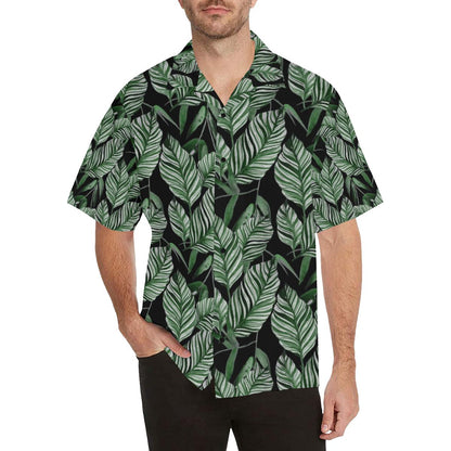 Palm Leaves Pattern Print Design PL09 Men Hawaiian Shirt-JorJune