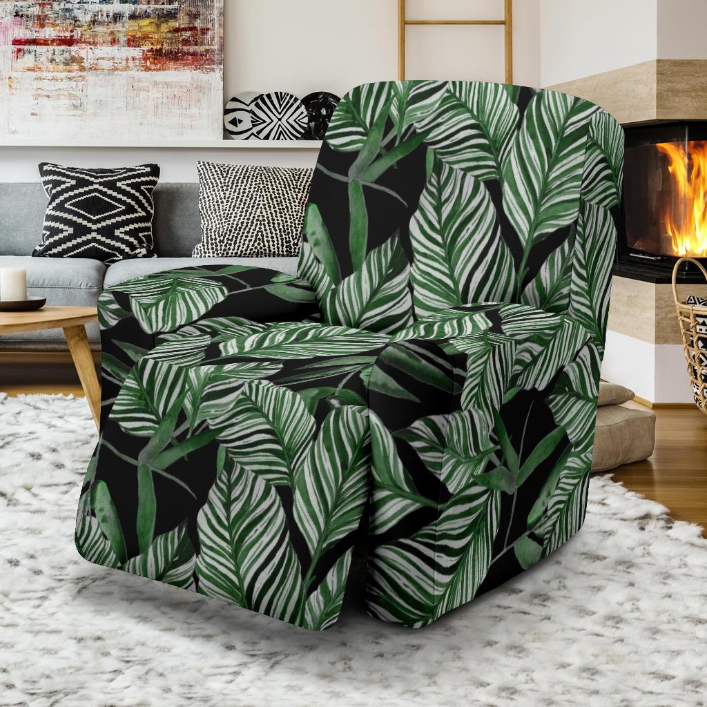 Palm Leaves Pattern Print Design PL09 Recliner Slipcover-JORJUNE.COM