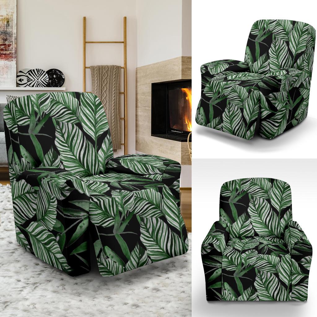 Palm Leaves Pattern Print Design PL09 Recliner Slipcover-JORJUNE.COM