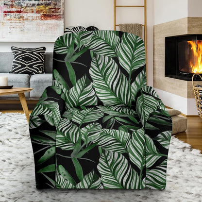 Palm Leaves Pattern Print Design PL09 Recliner Slipcover-JORJUNE.COM