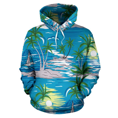 Palm Tree Beach All Over Print Hoodie