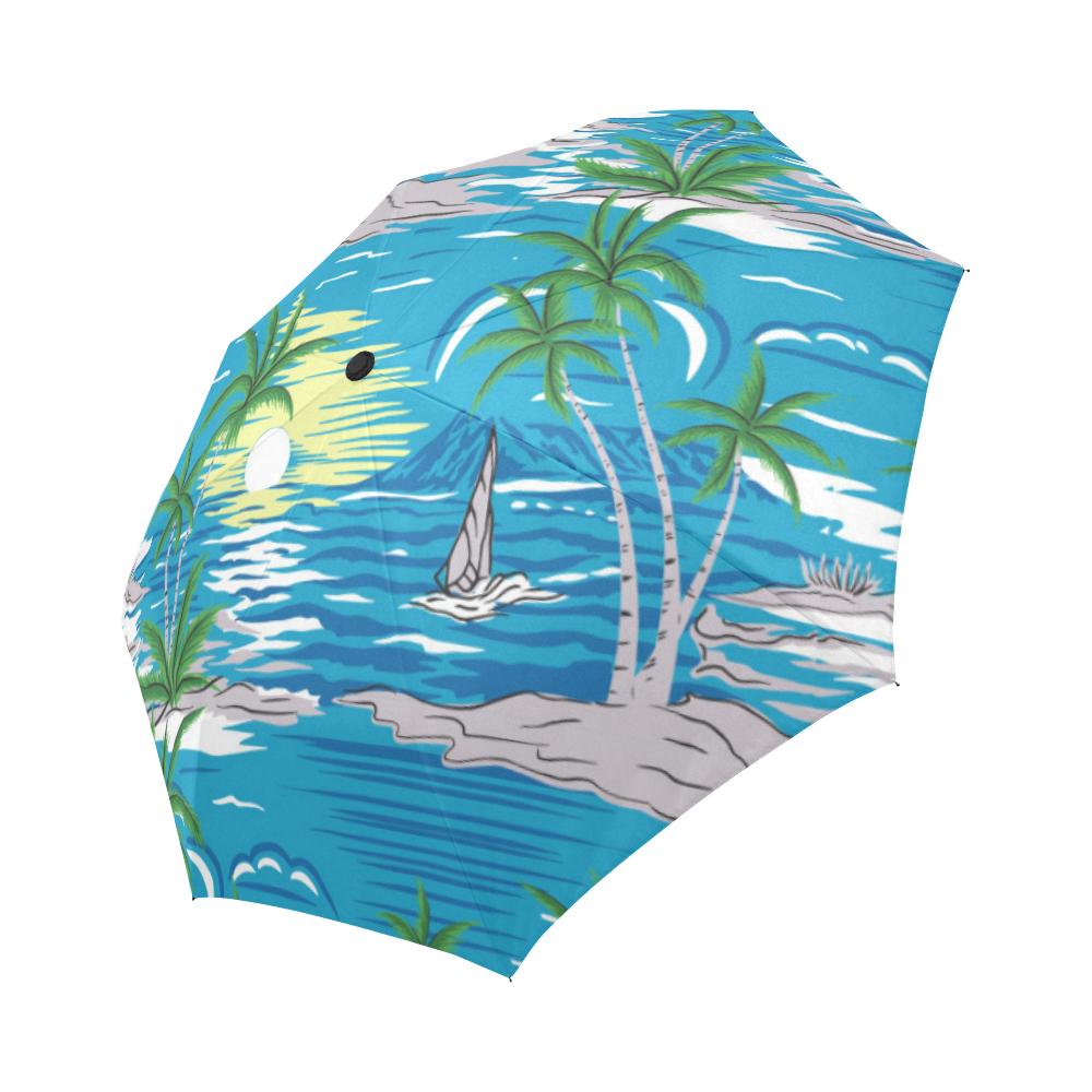 Palm Tree Beach Automatic Foldable Umbrella