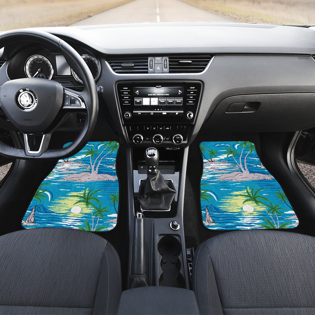 Palm Tree Beach Car Floor Mats