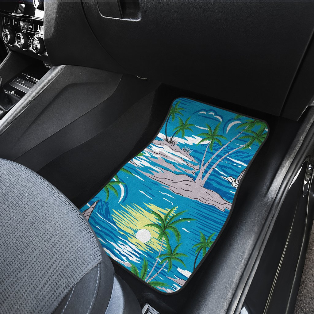 Palm Tree Beach Car Floor Mats