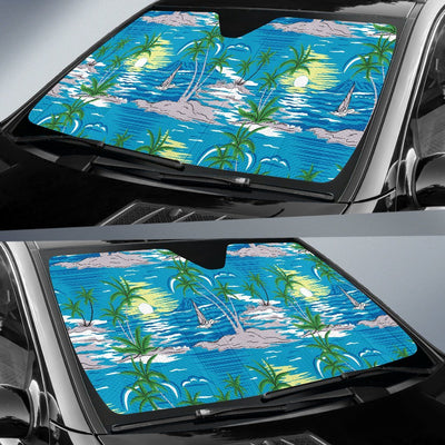 Palm Tree Beach Car Sun Shade-JorJune