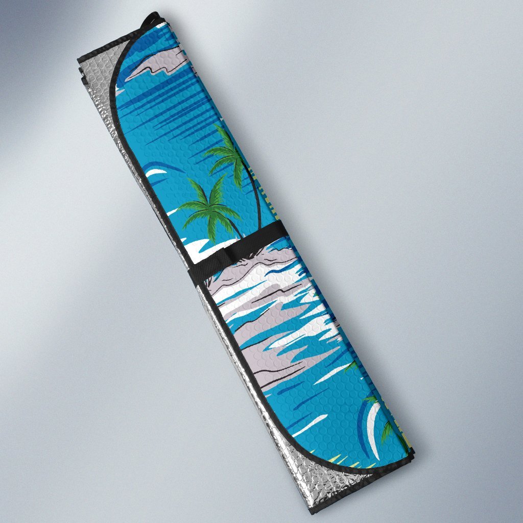 Palm Tree Beach Car Sun Shade-JorJune
