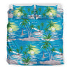 Palm Tree Beach Duvet Cover Bedding Set