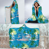 Palm Tree Beach Hooded Blanket-JORJUNE.COM