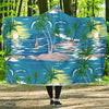 Palm Tree Beach Hooded Blanket-JORJUNE.COM
