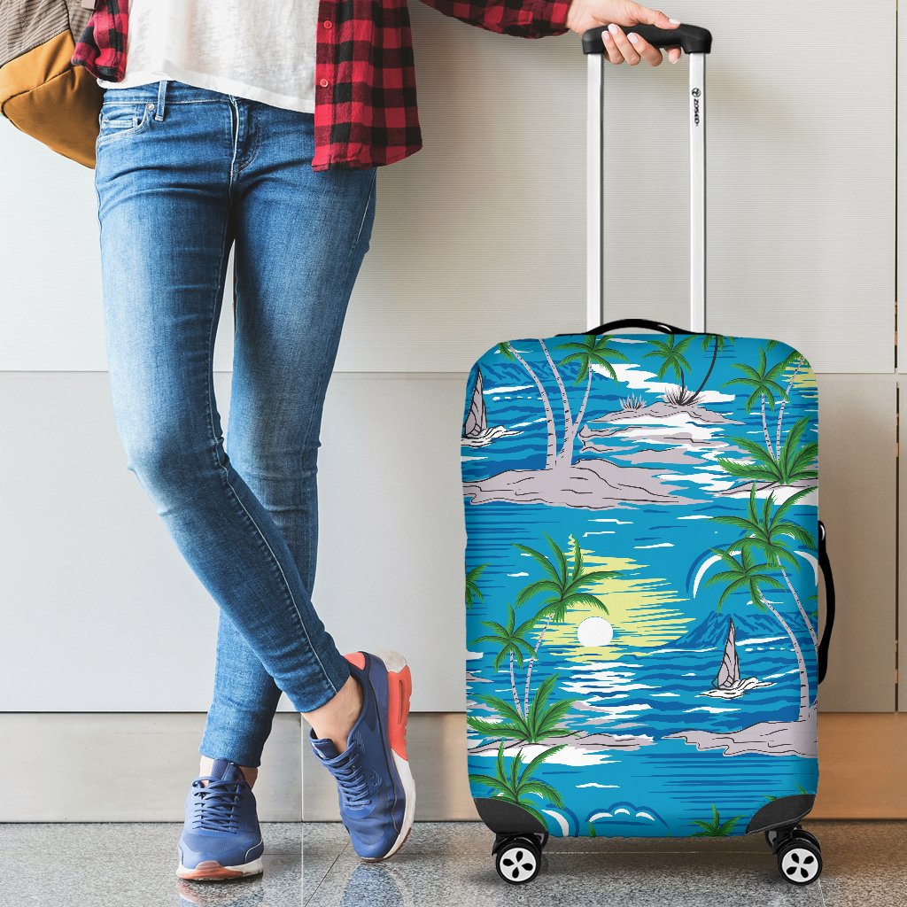 Palm Tree Beach Luggage Cover Protector