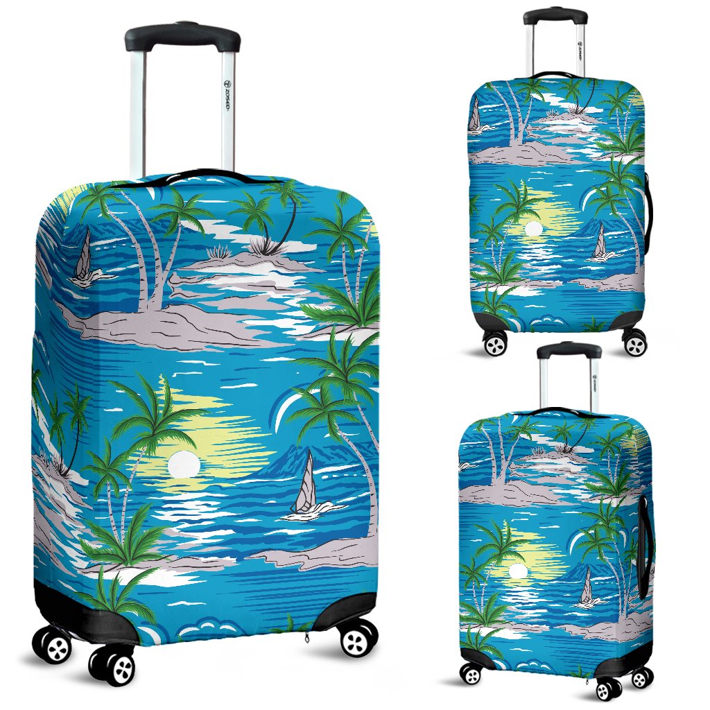 Palm Tree Beach Luggage Cover Protector