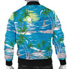 Palm Tree Beach Men Casual Bomber Jacket