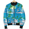 Palm Tree Beach Men Casual Bomber Jacket