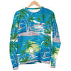 Palm Tree Beach Men Crewneck Sweatshirt