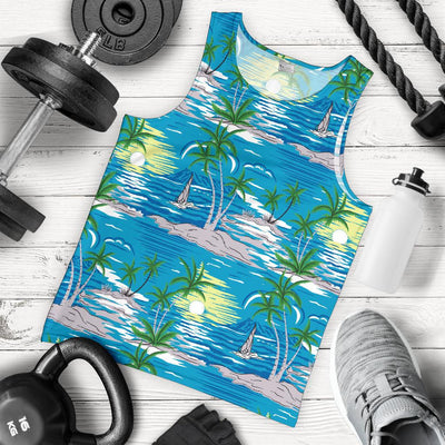 Palm Tree Beach Men Tank Top