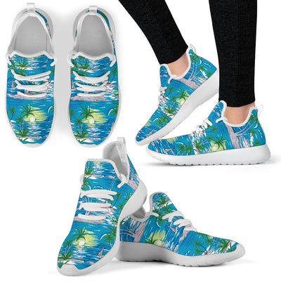 Palm Tree Beach Mesh Knit Sneakers Shoes