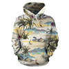 Palm Tree Beach Print All Over Print Hoodie