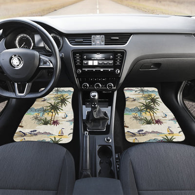 Palm Tree Beach Print Car Floor Mats