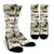 Palm Tree Beach Print Crew Socks