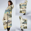 Palm Tree Beach Print Hooded Blanket-JORJUNE.COM