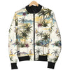 Palm Tree Beach Print Men Casual Bomber Jacket