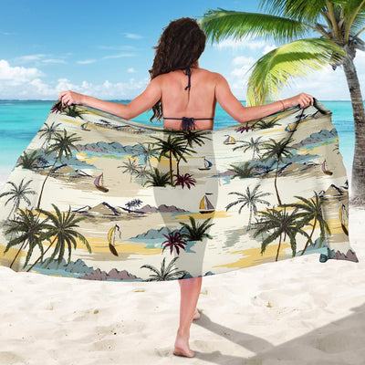 Palm Tree Beach Print Sarong Pareo Wrap