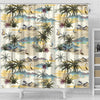 Palm Tree Beach Print Shower Curtain