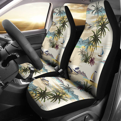 Palm Tree Beach Print Universal Fit Car Seat Covers