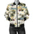 Palm Tree Beach Print Women Casual Bomber Jacket