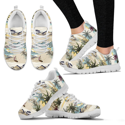 Palm Tree Beach Print Women Sneakers