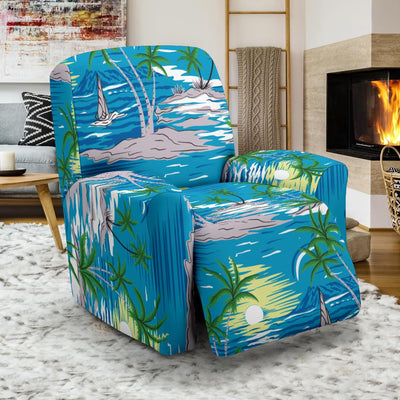 Palm Tree Beach Recliner Slipcover-JORJUNE.COM