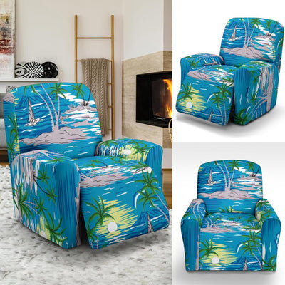 Palm Tree Beach Recliner Slipcover-JORJUNE.COM