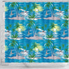 Palm Tree Beach Shower Curtain