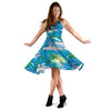 Palm Tree Beach Sleeveless Mini Dress