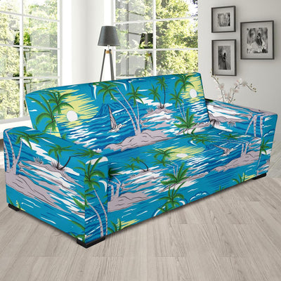 Palm Tree Beach Sofa Slipcover-JORJUNE.COM