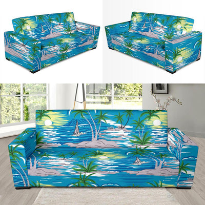 Palm Tree Beach Sofa Slipcover-JORJUNE.COM