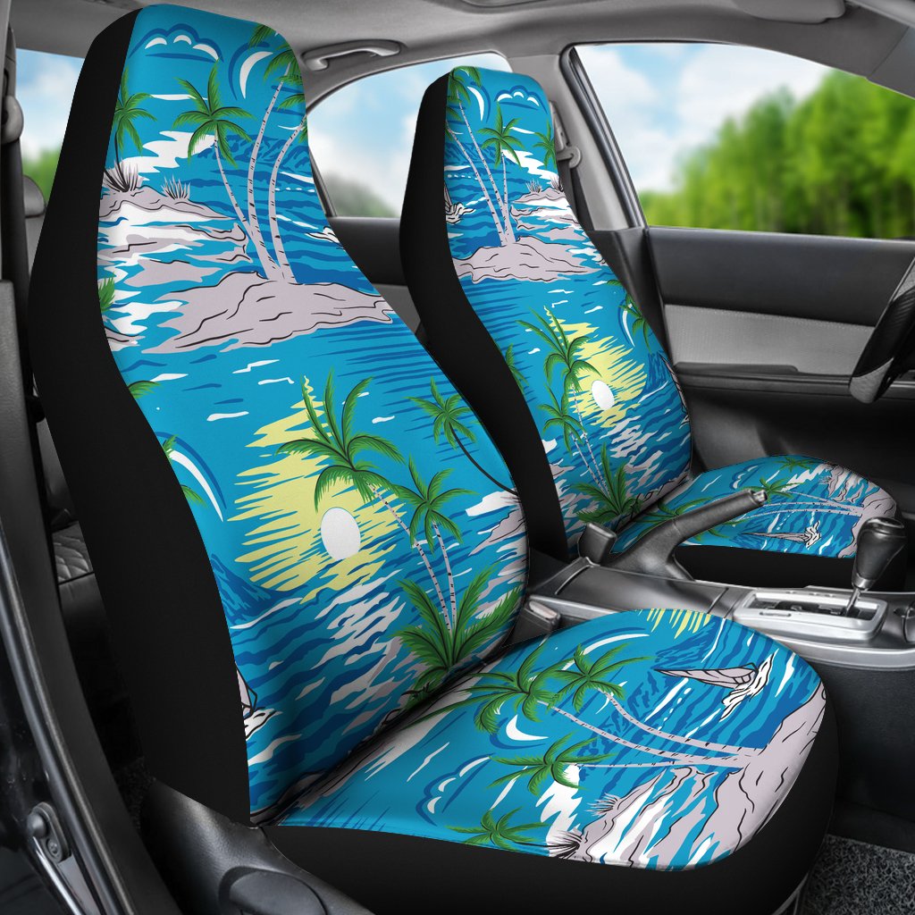 Palm Tree Beach Universal Fit Car Seat Covers