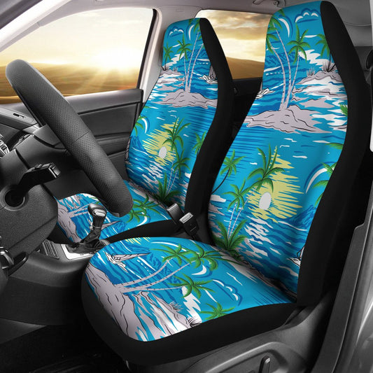 Palm Tree Beach Universal Fit Car Seat Covers