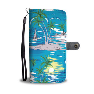 Palm Tree Beach Wallet Phone Case