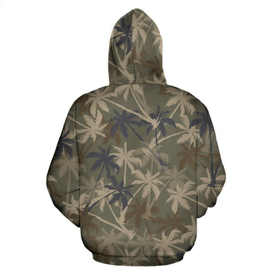 Palm Tree camouflage All Over Zip Up Hoodie