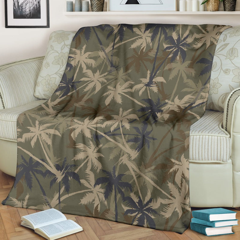 Palm Tree camouflage Fleece Blanket