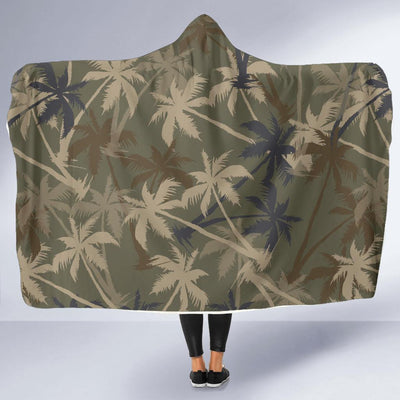 Palm Tree camouflage Hooded Blanket-JORJUNE.COM