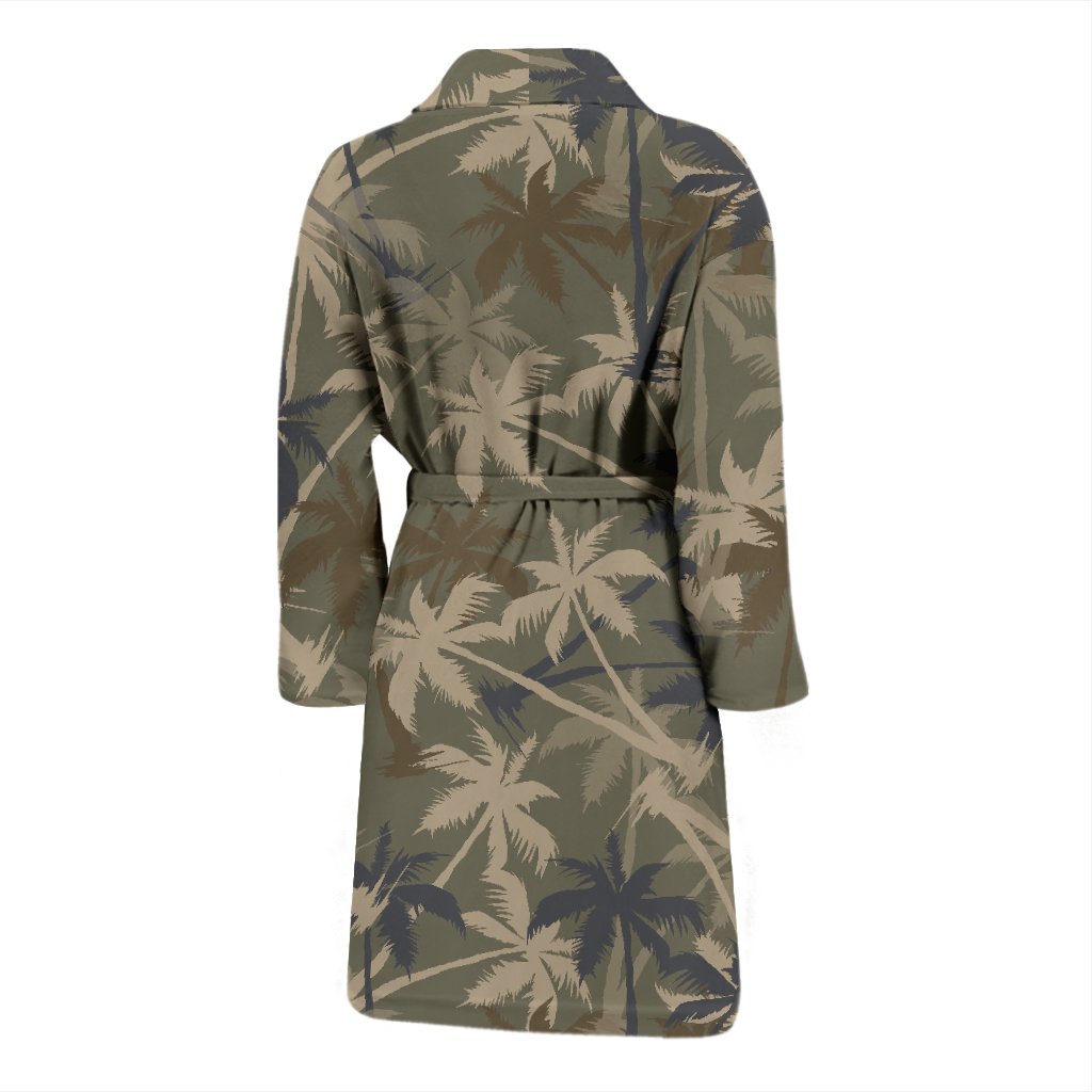 Palm Tree Camouflage Men Bath Robe