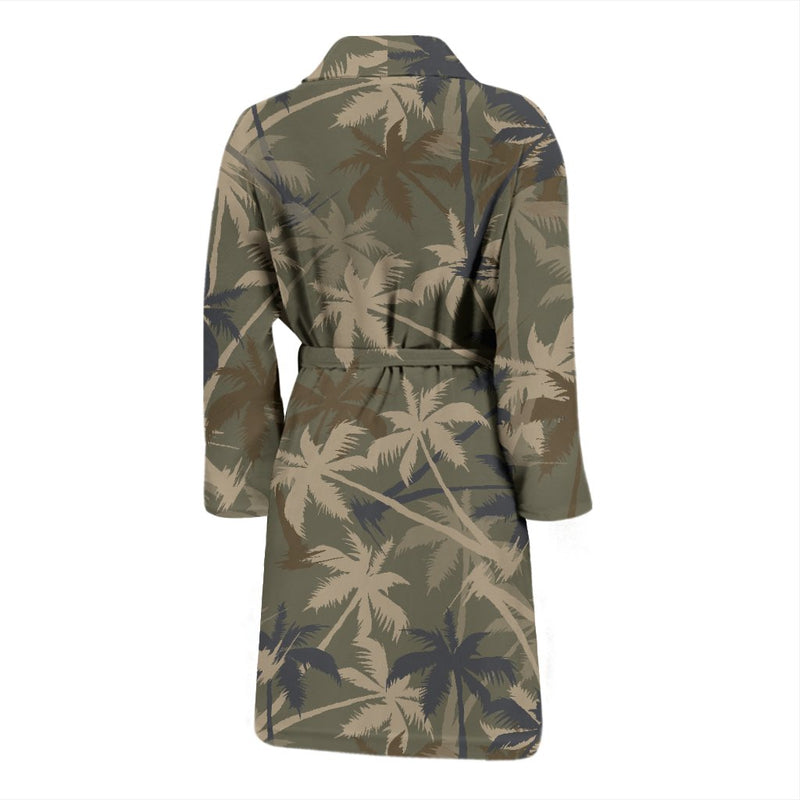 Palm Tree Camouflage Men Bath Robe