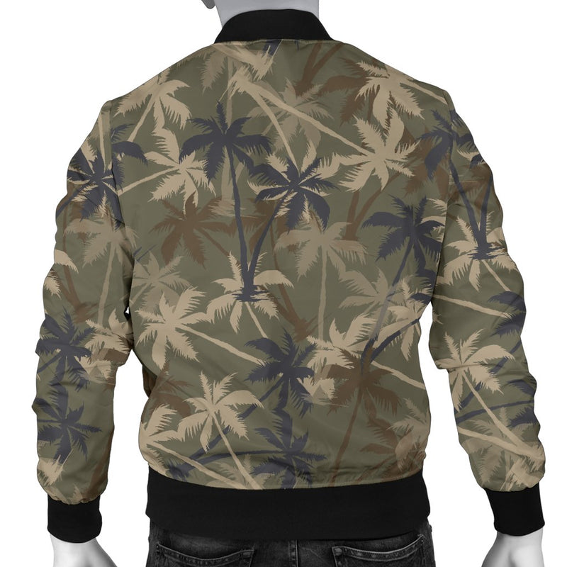 Palm Tree Camouflage Men Casual Bomber Jacket