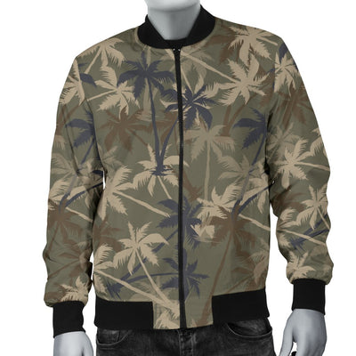 Palm Tree Camouflage Men Casual Bomber Jacket