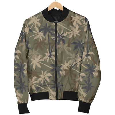 Palm Tree Camouflage Men Casual Bomber Jacket